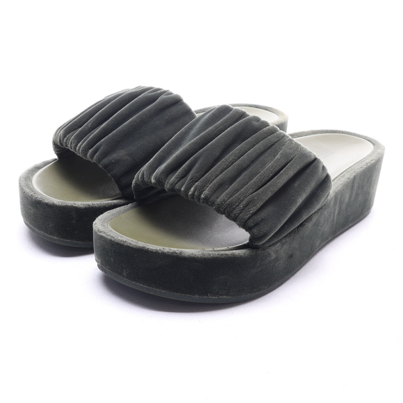 Aerosoles Women DADA Velvet Slide Platforms Shoes 7.5 Forest Green - Picture 6 of 16